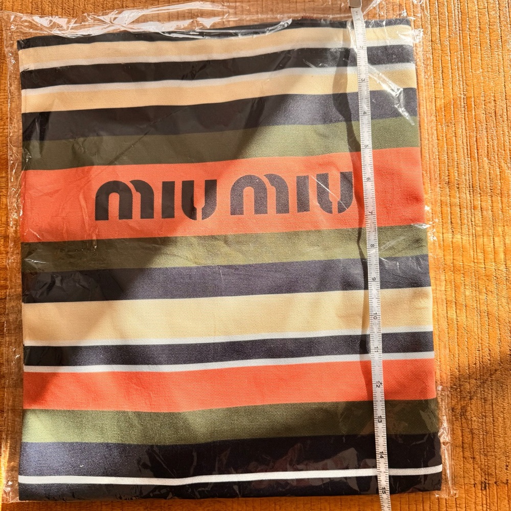 Miu Miu beauty gift Limited Edition Stripe Tote Bag Made in Italy - Picture 7 of 10